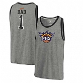 Phoenix Suns Fanatics Branded Greatest Dad Tri-Blend Tank Top - Heathered Gray